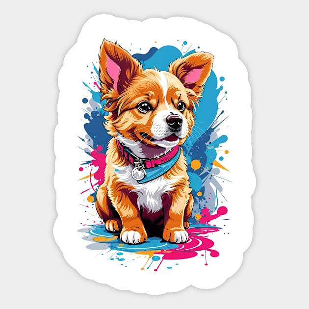 Colorful Puppy Sticker by Omerico